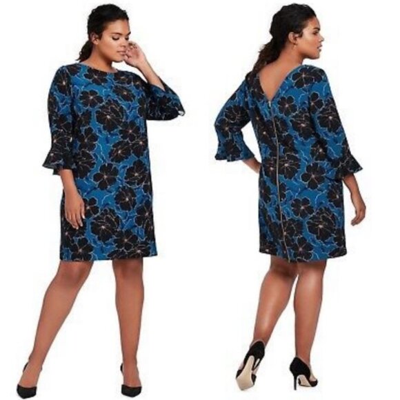 Nordstrom Cooper & Ella Matilda Mini Dress Blue Floral Size Large Ruffle Boho L - Picture 1 of 10